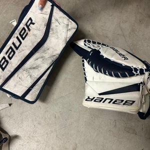 Used  Bauer  Blocker And Glove