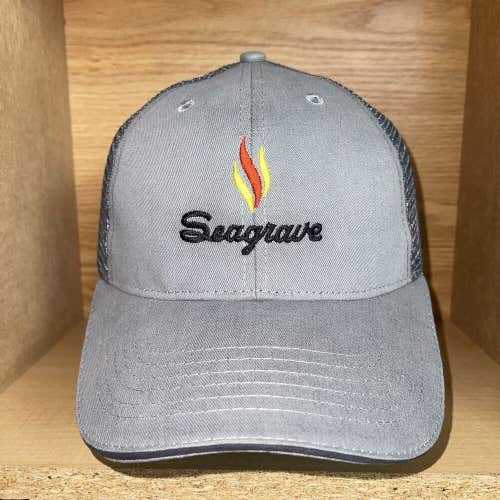Vintage Seagrave Fire Truck Snapback Mesh Trucker Hat Cap