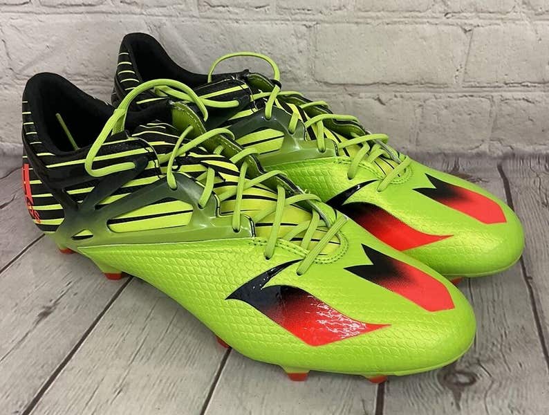 Adidas S74687 Messi 15.1 J Mens Soccer Cleats Solar Slime Green