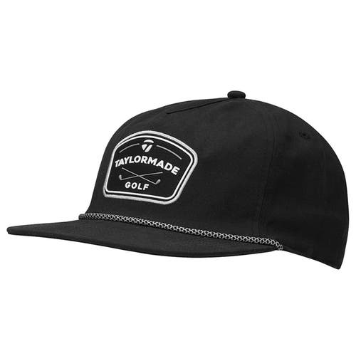 NEW 2024 TaylorMade LS Flatbill Rope Black Snapback Golf Hat/Cap