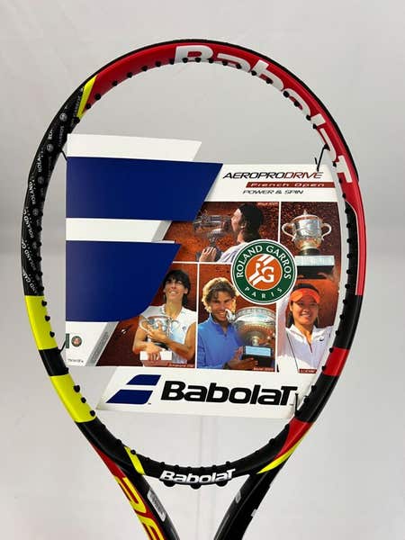 希少✨ Babolat AeroPro Drive French Open G2 NEW Babolat Aeropro Drive 2013 French Open, 4 1/4 | SidelineSwap
