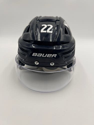 Used Colorado Avalanche Alternate Medium Bauer Pro Stock Re-Akt 150 Helmet