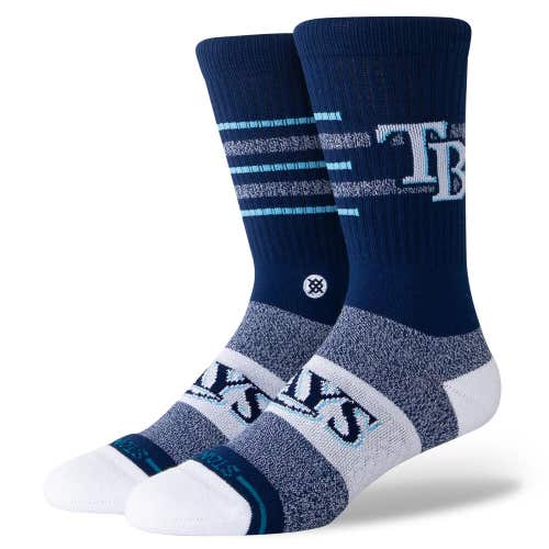 Tampa Bay Rays Closer TB Stance MLB Baseball Crew Socks Large Men's 9-13