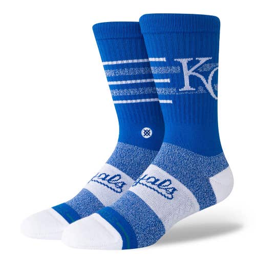 Kansas City Royals Closer KC Stance MLB Baseball Crew Socks Large Men's 9-13