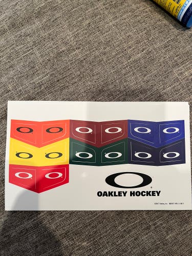 Oakley Hockey visor decals.