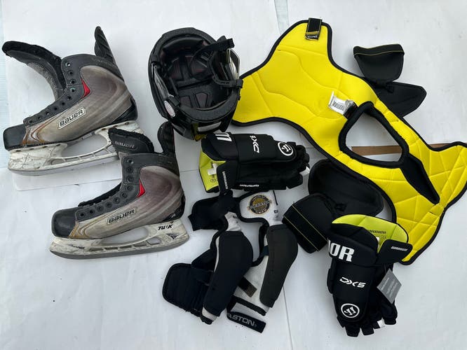 Senior Hockey Bundle Bauer skates , Warrior gloves, CCM helmet