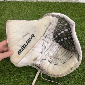 White Used Senior Bauer 2X Pro Goalie Glove