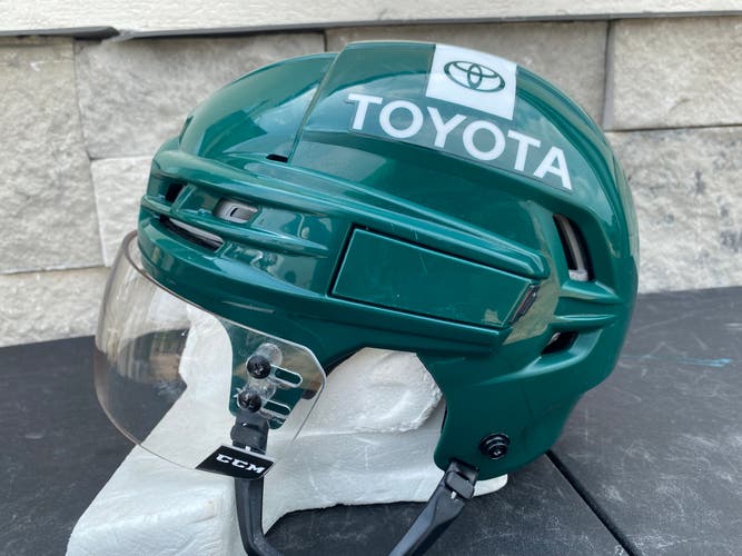 CCM Tacks 910 Pro Stock Hockey Helmet Combo CCM Visor Green Medium WILD 4008
