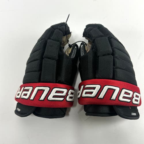 Used Black and Red Bauer Nexus Pro Team Gloves | 13" | C477