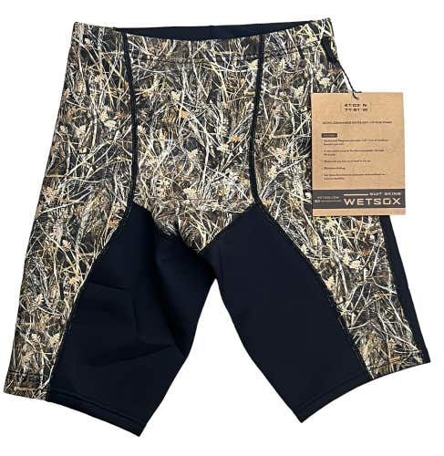 NEW Wetsox Mens Wetsuit Surf Shorts Size Small Camo -MSRP $75 - Waist 28"-30"