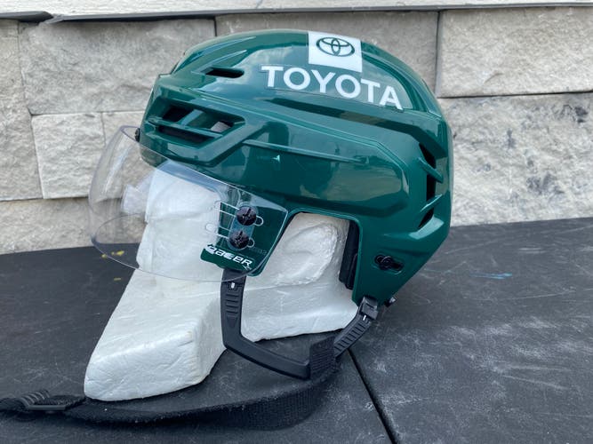 CCM Tacks 710 Pro Stock Hockey Helmet Combo Bauer Visor Green Medium WILD 4017