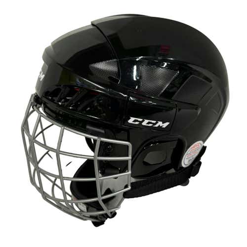 Used Ccm Fm50 Medium Hockey Helmet Combo
