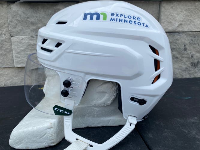 CCM Tacks 710 Pro Stock Hockey Helmet CCM Visor Combo Medium White 4019