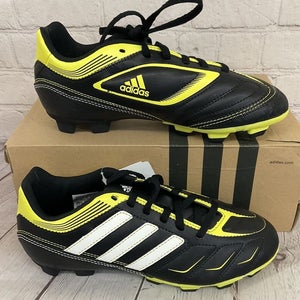 Adidas G60063 Ezeiro III TRX FG J Men's Soccer Cleats Black White Yellow US 4