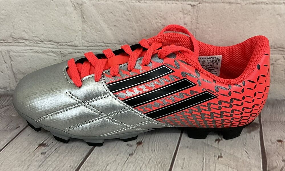 Adidas G65066 Neoride TRX FG J Men's Soccer Cleats Silver Black Bold Pop US 3