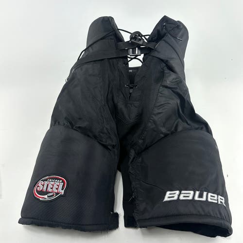 Used Black Bauer Custom Pro Pants | Senior Medium | Chicago Steel | C474