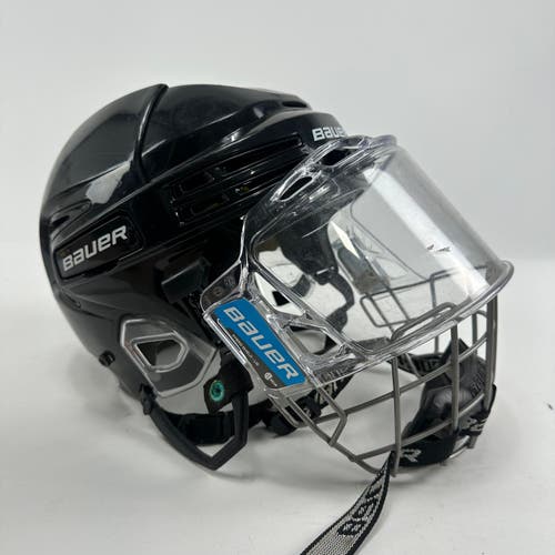 Used Black Bauer Re-Akt 75 Helmet with Hybrid Bubble | Large | Q828