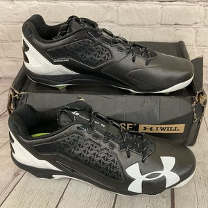 Under Armour 1278705-011 Deception Low DT Men's Baseball Cleats Black White 14