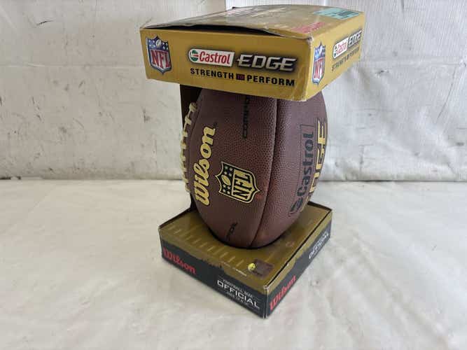Used Wilson Castol Edge Offcial Size Composite Nfl Football Wtf1745 - Like New