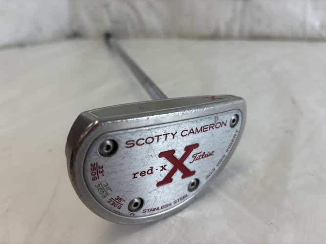 Used Titleist Scotty Cameron Red X2 "lawsuit" Center Shaft Golf Putter 35"
