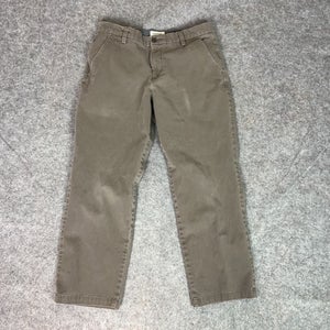 Dockers Mens Pants 30x27 Gray Dress Khaki Straight Chino Formal Business Classic