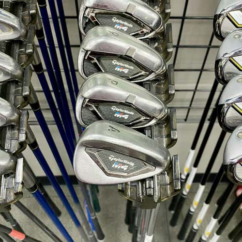 Used Taylormade M4 Men's Right Iron Set 4i-aw Stiff Flex Steel Shaft