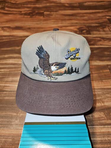 Vintage Spangler Seedtech K Products Nature Eagle Seed Hat Cap Vtg Snapback
