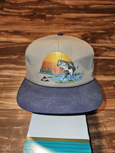 Vintage Georgia Pacific Bass Fishing Nature K-Products Hat Cap Vtg Snapback