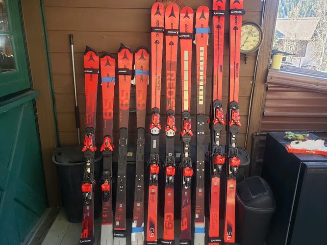 Used Atomic Racing  Skis With Bindings
