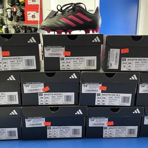 NEW! Adidas Goletto VIII FG Girls' Soccer Cleats, Black/Pink, Kids Sizes