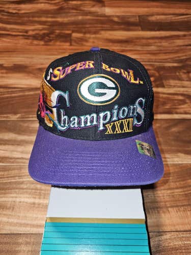 Vintage Super Bowl XXXI 1997 Green Bay Packers Champion LA Vtg Hat Cap Snapback