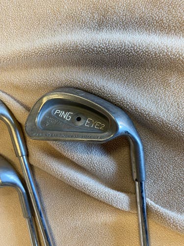 Used Men's Ping Eye 2 Right Handed Iron Set Stiff Flex 7 Pieces Steel Shaft