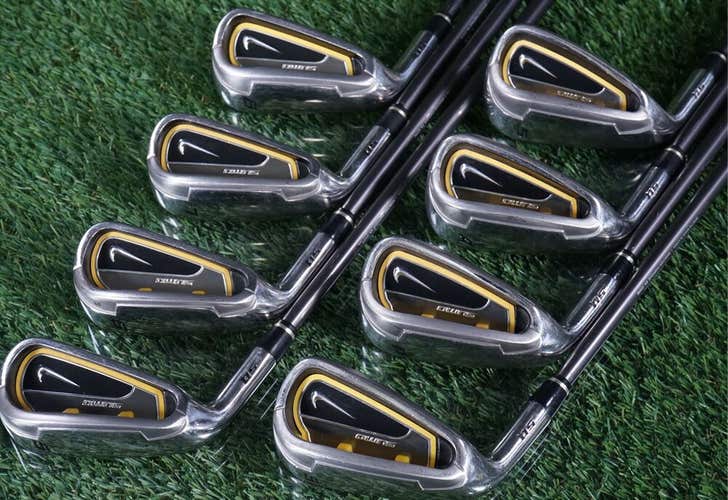 NIKE SUMO SASQUATCH LEFT HANDED IRON SET 5-PW+A+S NIKE WOMENS LADIES GRAPHITE!!