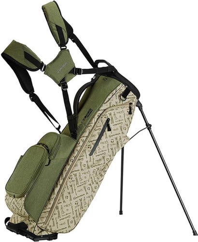NEW 2024 TaylorMade Flextech US Sage Rye/Print 4 Way Stand/Carry Golf Bag