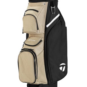 NEW 2024 TaylorMade Cart Lite Black/Tan 14-Way Cart Golf Bag