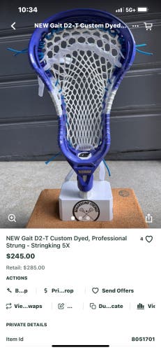 BUNDLE - NEW Gait D2-T and D2-C Custom Dyed, Professional Strung - Stringking 5X