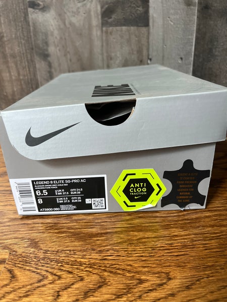 Nike Tiempo Legend 8 Elite SG Pro ACC Black Soccer MENS SIZE 6.5 Men’s 8 Women’s