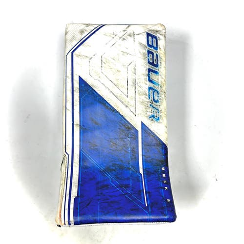 Bauer Supreme Mach - Used Pro Stock Goalie Blocker (White/Blue)