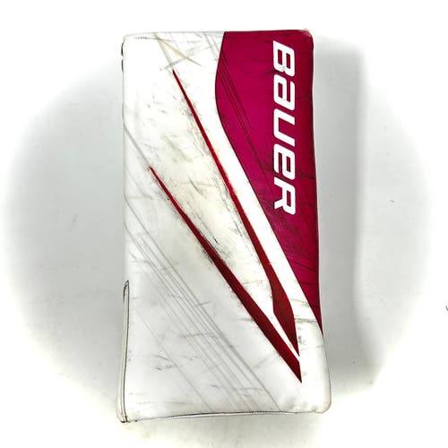 Bauer Vapor Hyperlite 2- Used Pro Stock Goalie Blocker (White/Maroon)