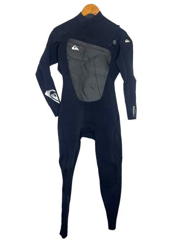 Quiksilver Mens Full Wetsuit Size LS Syncro 3/2 Chest Zip - Excellent Condition!