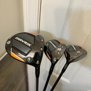 Callaway Mavrik Driver 10.5* & 3&5 FairwayWoods Stiff Flex Right Handed
