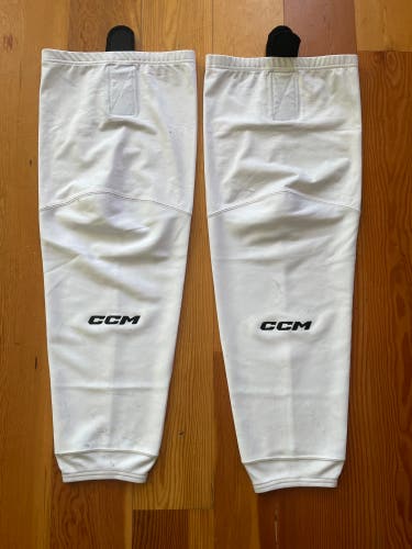 CCM White Practice Socks | Large