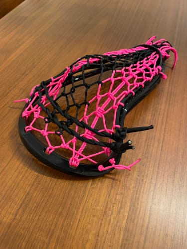 BRAND NEW Custom Strung Pink/Black Womens / Girls Lacrosse Head
