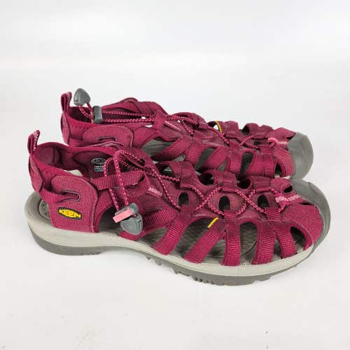 Keen Whisper Women's 10 Waterproof Sport Sandals Dark Red Hiking Slip on