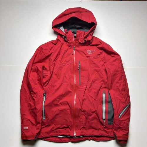 Mountain Hardwear Softshell Rain Jacket Taped Seam Water Resistant Red Sz XL
