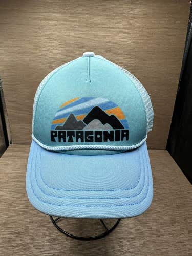 Patagonia Mesh Trucker Teal Blue Hat One Size