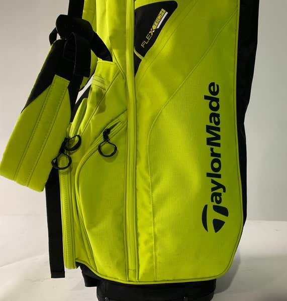TaylorMade 2022 FlexTech Stand Bag Neon Yellow 5-Way Divide Dual