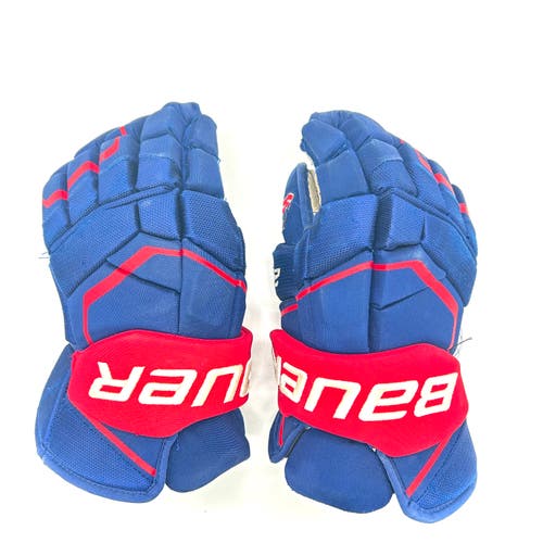 Bauer Supreme 2S Pro - Used Pro Stock Hockey Gloves - Team USA (Blue/Red/White)