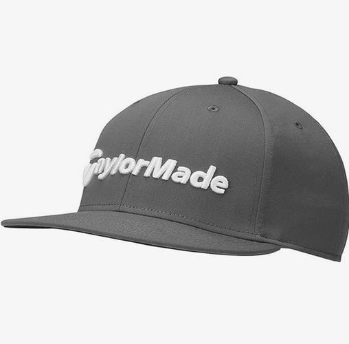 NEW 2024 TaylorMade Flatbill Snapback Grey Golf Hat/Cap