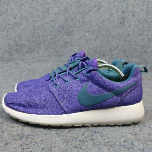 Nike Roshe Run Womens 7.5 Running Shoes Low Top Sneakers Purple Haze Teal